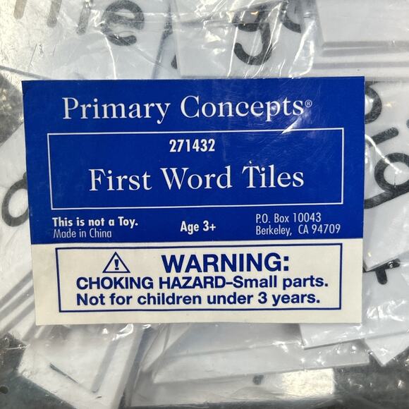 Primary Concepts First Word Tiles 52pc Sight Words Early Learning Set - Picture 9 of 9